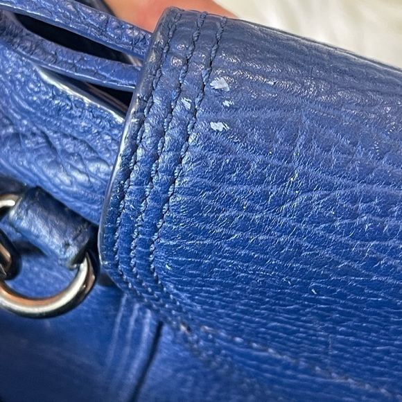 3.1 Phillip Lim Pashli Medium Calfskin Leather Satchel Royal Blue - Picture 13 of 16